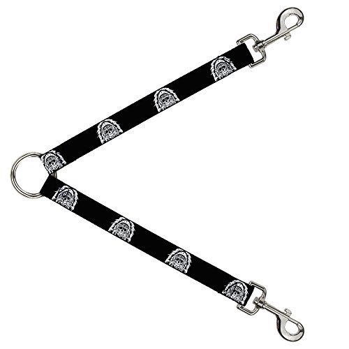 Correa divisoria de Calavera Americana para dos perros Buckle-Down DLS-W31427 de 2,54x76,2 cm 2
