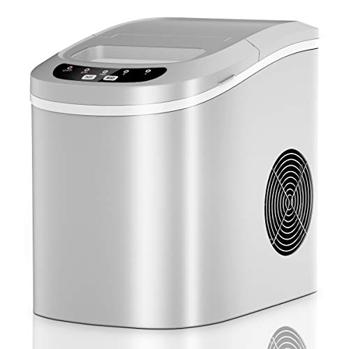 DREAMADE Eiswürfel Maschine, Eiswürfelbereiter Ice Maker, 2 Eiswürfel-Größen wählbar, 6-13 Minuten Produktzeit…