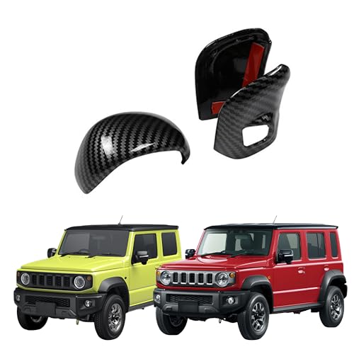 Kylorune ジムニー&ジムニーノマド&ジムニーシエラ に対応 カスタムパーツ JB64/JB74W/JC74専用アクセサリー シフトトノブパネル シフトノブカバー シフトグリップカバー (3点セット&カーボン調)