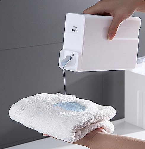 Laundry Detergent Dispenser-Soap Dispenser,Large Pump Dispenser Bottle for Kitchen, Laundry Empty Shampoo Bottles Suitable Beads, Washing Powder, 32oz/1Liter(White)3