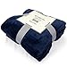 allgala 60x45 Super Soft Flannel Plush Light Weight Throw Blanket-Royal Blue-BLK82305