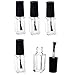 VNDEFUL 5Pcs 5ML Nail Polish Bottles Empty Glass Square Bottom Shape Nail Polish Clear Bottles with Cap and Soft Brush