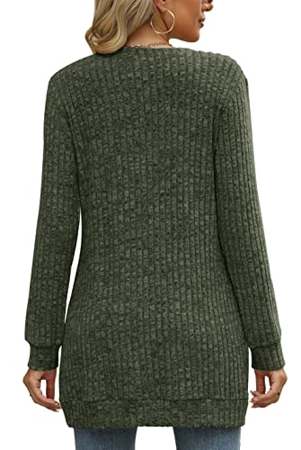 Image of Sweaters for Women Long Sleeve Crewneck Sweatshirt Loose Casual Tunic Tops