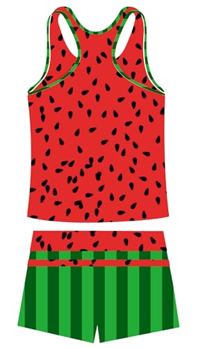 Image of UNIFACO Girls Swimsuits Two Piece Tankini Bathing Suits Boyshort Summer Beach Rash Guard Swimwear for 4-13T