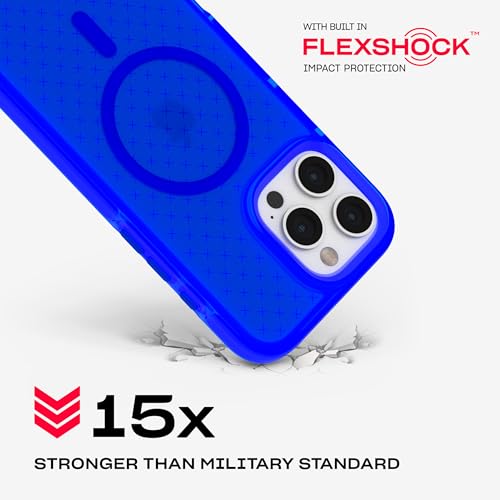 Image of Tech21 EvoCheck for iPhone 16 Pro Max Compatible with MagSafe - Impact Protection Case - in Cobalt Blue