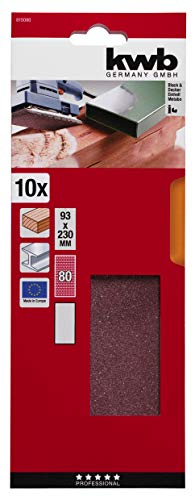 kwb Schleifstreifen 93x230 mm aus Korund mit Körnung 80, hochwertiger Verleimung, robustem Papierträger… – Ansicht 2