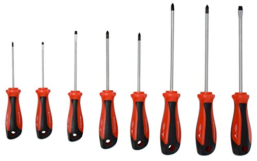 Texas Best Screwdriver Set | Chrome Vanadium Steel Blades | Magnetic Tips | Super Comfort Grip Handle (8 Pc)