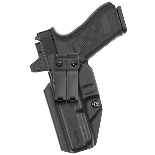 Tulster IWB Profile+ Holster in Left Hand fits: Glock 17/22 / 31/47 | Optic Compatible Inside The Waistband Appendix Concealed Carry Kydex Holster - Tulster