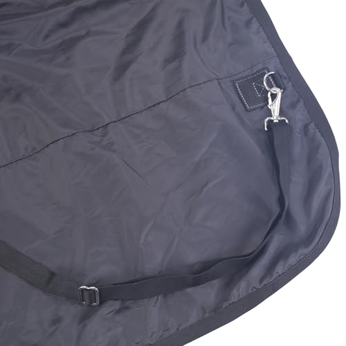 1200D Horse Blanket Waterproof Breathable Turnout (no Filling) Standard Neck Horse Sheet Black Grey 75IN - Image 4