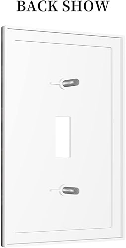 Miniatura 4 de Puerta de castillo de madera de mediados de siglo, estilo griego, cubierta de interruptor de luz de palanca individual, placa decorativa de pared