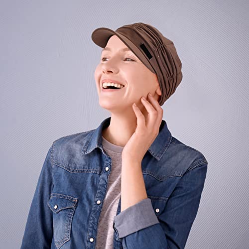 9 Pcs Women Newsboy Cabbie Cap Fashion Hat With Brim Sun Hat Baseball Cap For Woman Ladies Chemo Patients Daily Use #TOP3