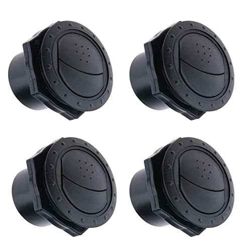 HomeSoGood 4Pcs Dashboard Air Conditioning Deflector Outlet, Black Round Louvered Dash Vent Exhaust Accessories