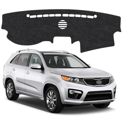 Image of Dash Cover Mat Compatible with Kia Sorento 2013-2014 Non-Slip Dashboard Cover Mat Sunshade UV Rays Protector Interior Accessories
