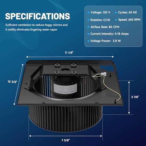 S97016621 S99080568 Bathroom Exhaust Fan Motor Replacement Parts - Fits QTR070, QTR070L, QTR080, QTR080L, QTRN080, QTN80L, QTR080F by BXKP - Used condition - Image 3