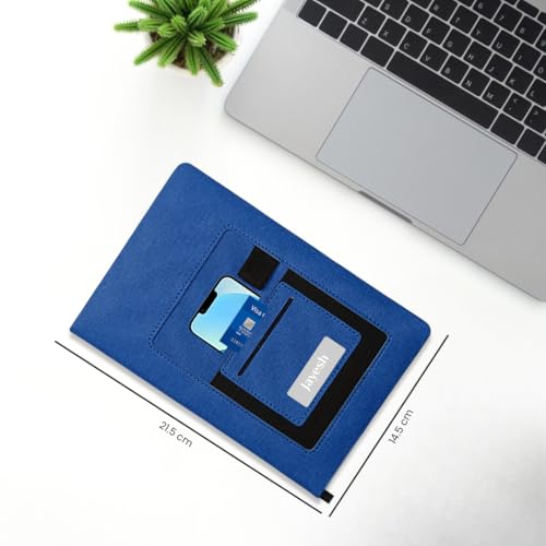 Image of Giftana Personalized Diary with Pen Gift Set for Men and Women, 2 in 1 Customized Jute Pocket Diaries Gift Set for Doctor, Husband, Father, Personalised Employee Welcome Kit (Blue)