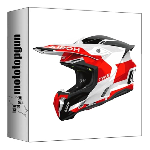 Casque Airoh Twist 3 Off-Road Rouge Gloss S aux finitions Fancy premium