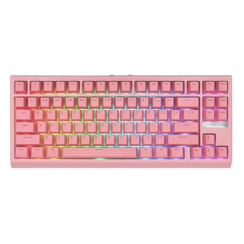 Epomaker G84 ピンク メカニカルキーボード Amazon | EPOMAKER G84 80% RGBゲーミングメカニカルキーボード 2.4GHz