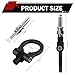 Bawkars Car Front Bumper Tow Hook, Metal European Screw-on Trailer Pull Ring, Heavy-duty Forged Auto Trailer Ring Eye Tow Hook Kit, Universal for Most Cars (Black)