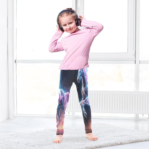 Bolaz Toddler Girls Leggings Printed Yoga Pants Leggings Colorful Fire Horse for Kids4