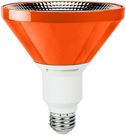 LED PAR38 9W 75W Equal Orange Light Bulb 40 Deg. Flood Wet Location Illumin8 IPAR38-DECO-OR