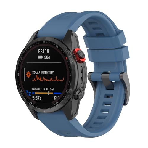 Image of Compatible with Garmin Fenix 7 Watch Band, Silicone Sport Strap for Fenix 6 /6 Pro, 5 /5 Plus, Epix,Instinct Crossover,Approach S60 S62, Forerunner 945, Quatix 6 (No Watch)