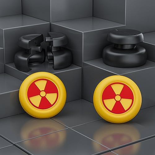 Image of PlayRealm NO FALLING OFF Thumbstick Extender & Silicone Grip Cover 2 Sets for Xbox Series X /S & Xbox One S /X Controller(Radiation Yellow)