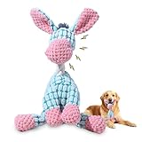 SROCOPT 2025 New Dog Toys, Indestructible Plush Dog Toy, Dogs Toys for Aggressive Chewers, Dogs Squeaky Chew Toy for Indoor Pups Teething (Blue 1pcs)