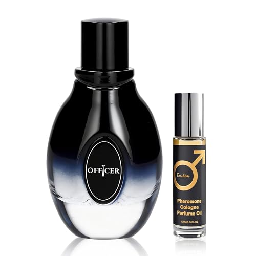 Image of AFLUXE Men's Eau de Parfum, Woody Fresh Cologne for Men, Long Lasting Modern Masculine Scent, 3.4 Fl Oz (100ml) Officer 100ml&Pheromone
