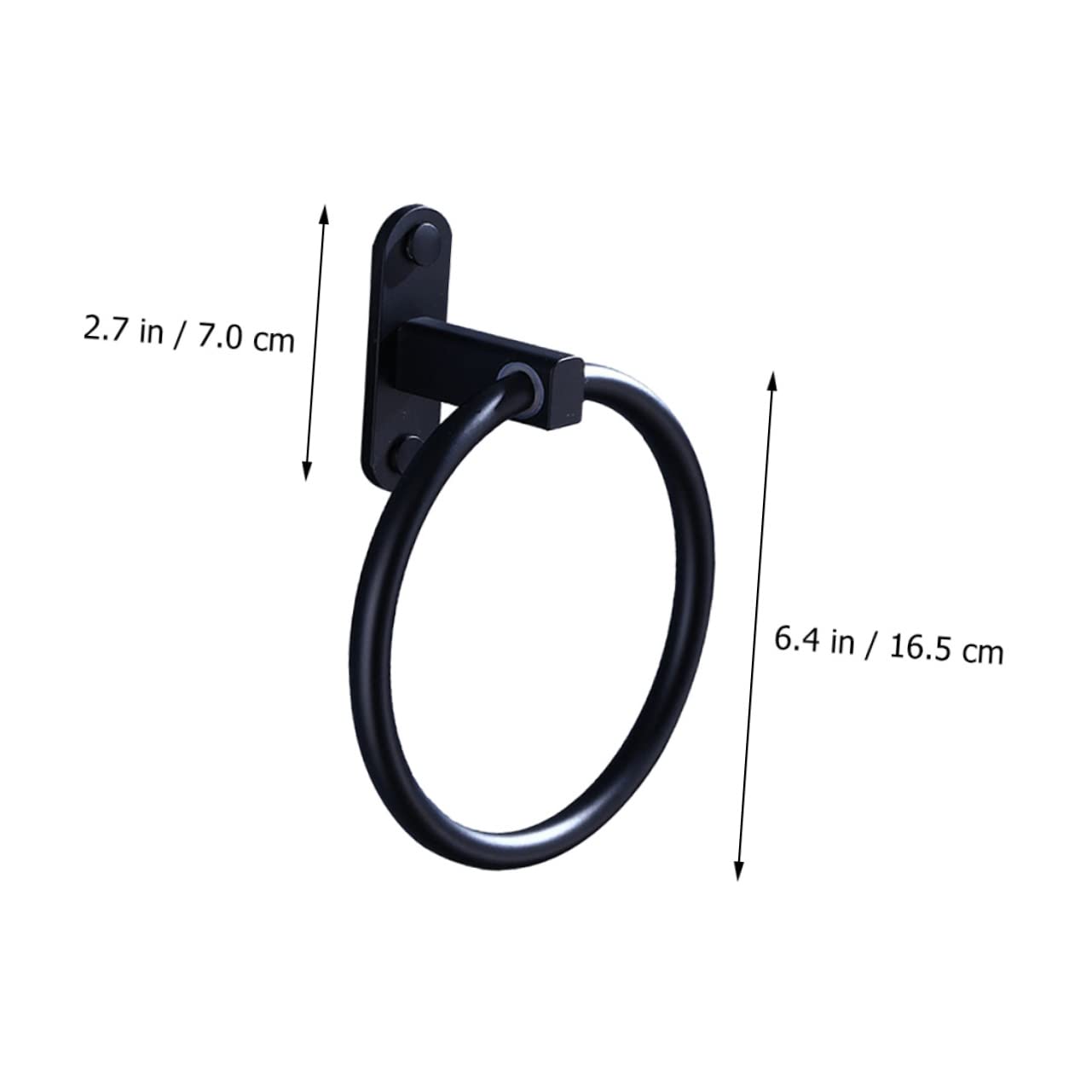 2 Piezas Toalla de Aluminio toallero Toalla de baño Colgador de Toallas de baño Negro