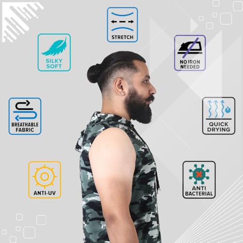 Image of Sleeveless Hoodies T Shirts for Men - Gym Vest, Sando Tank Top Wear, Workout Baniyan, Bodybuilding Tshirts, Sports Tshirt Vests