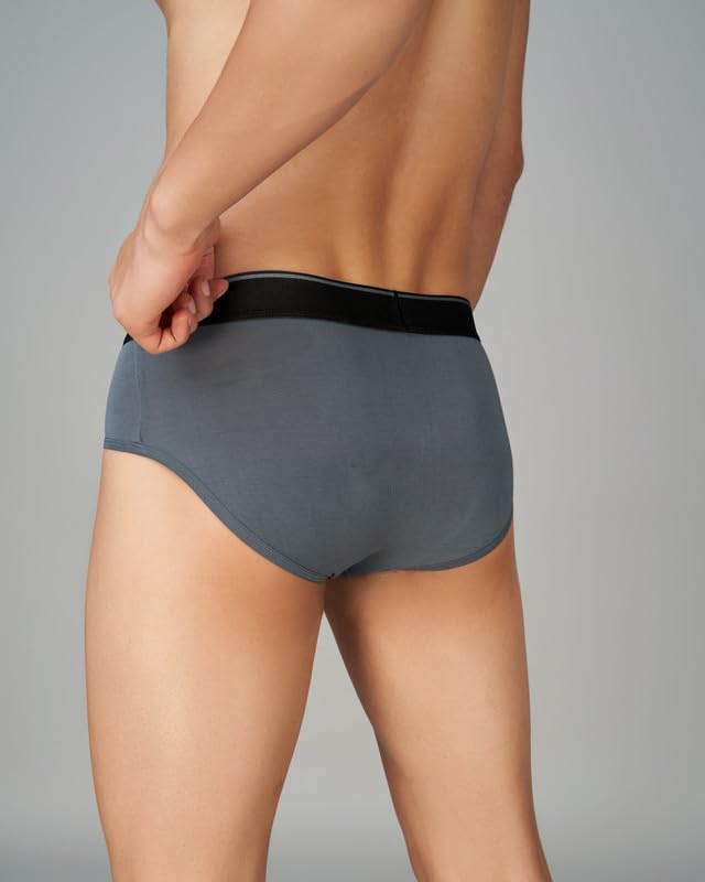Image of TRENDMALLS Men's Birla Micromodal Regular Fit Solid Men Underwear Briefs with No Marks Waistband