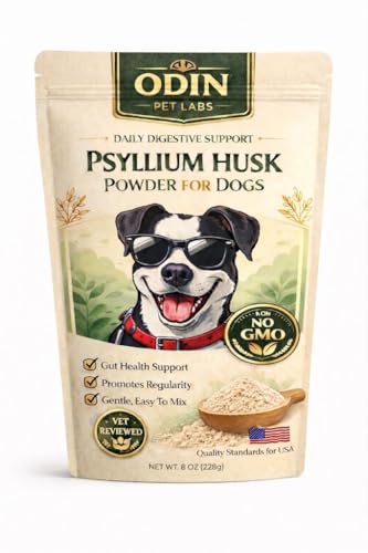 100% Natural Psyllium Husk Powder for Dogs - 9 oz 408 sevings Pure Natural Fiber for Dogs Supplement Non-GMO No Soy No Additives or Fillers (9 oz - 255 g)