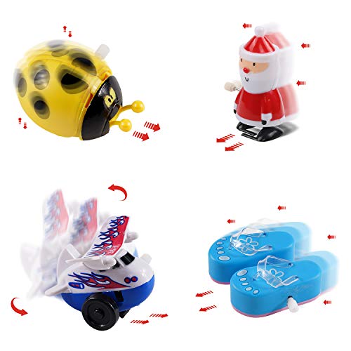 FUNNISM 24 Pieces Assorted Wind-up Toys for Kids Party Favors Children's Birthdays Gifts, Goodie Bags, Prizes