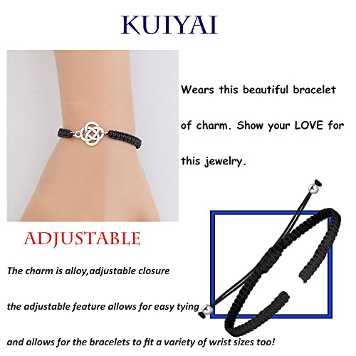 KUIYAI Love My Tribe Gift Knot Charms Bracelet - Friendship & Memorial Graduation Gift for Mom, Dad or Any Special Day2
