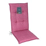 LILENO HOME Gartenstuhl Auflagen als [1er Set - Hochlehner] in Pink - Bequeme Liegen als Sitzauflagen für Gartenmöbel - Stuhlkissen für Gartenstühle und Klappstühle