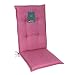LILENO HOME Gartenstuhl Auflagen als [1er Set - Hochlehner] in Pink - Bequeme Liegen als Sitzauflagen für Gartenmöbel - Stuhlkissen für Gartenstühle und Klappstühle