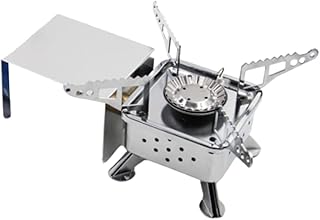 Garneck Queimador De Acampamento Queimador De Gás Portátil Ao Ar Livre Queimador De Gás Portátil Fogão De Propano Fogão De Mochila Fogão De Acampamento Fogão De Piquenique Prateado Forno