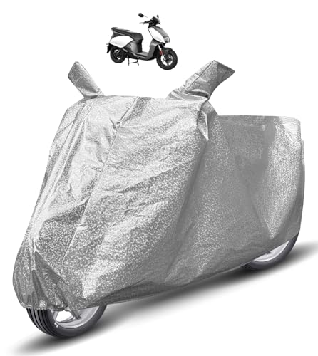 Image of Auto Hub Waterproof Scooty Cover Compatible with Hero Vida Dustproof, UV Protection Two Wheeler Scooty Vida Cover - Metallic Silver