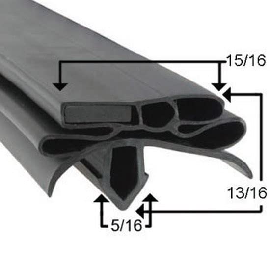 Passeal 934757 Door Gasket Size - 24 3/8 x 26 - Black Rubber Silicone Cooler or Freezer Door Seal