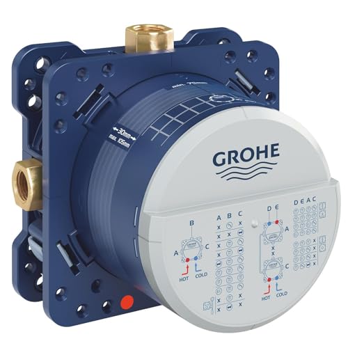 GROHE Rapido SmartBox, Universal Unterputzkörper für alle GROHE Fertigmontagesets (Rohbau-Set für bis zu 3 Dusch- oder Wannenfunktionen, platzsparendes Design, einfache Installation), 35600000