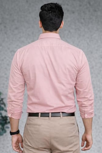 Image of Men Cotton Blend Full Sleeve Shirt for Man | Casual Business Party Festival Regular Fit, Long Sleeve with Chest Pocke | Formal Shirt for Men