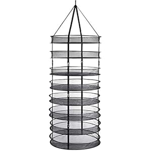 Gr Trockennetz Klappbar Schwarz Trocknungsnetz 8 Schichten Aufhängen Trocken Netze 60 x 160 cm für Pullover, Obst…