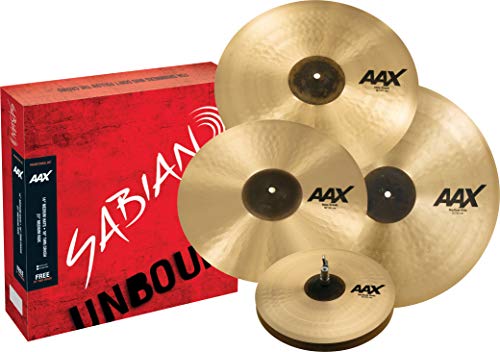 Sabian set cymbales AAX harmonique 14" - 16"- 21" + crash 18" off...
