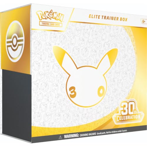 Pokémon TCG 30th Celebration Elite Trainer Box (1 Full-Art Promo-Karte, 9 Boosterpacks & Premium-Zubehör) – Ansicht 1