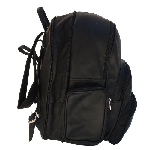 Piel Leather Expandable Backpack, Black, One Size #TOP3