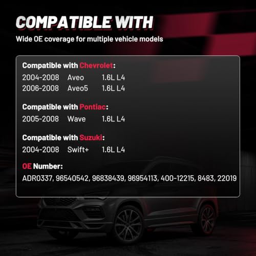 Image of BDFHYK 85A Alternator for Chevrolet Aveo 1.6L L4 2004-2008, ADR0337 | For Chevrolet Aveo5 2006-2008, For Pontiac Wave 2005-2008, Clockwise Rotation, 6-Groove, Internal Fan, Internal Regulator