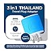 OREI Thailand Travel Plug Adapter with Dual USB - USA Input - Type O (U2U-18), Will Work with Cell Phones, Camera, Laptop, Tablets, iPad, iPhone and More