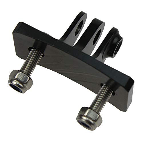 Naithaier Aluminum Alloy Skydive Helmet Mount Adapter for GoP- ro Hero6/5/4/3+/xia- oyi/S- J Camera black