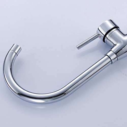 Grifo de latón para fregadero de cocina con caño alto giratorio LWX 5