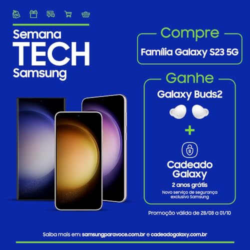 Samsung Galaxy S23 Ultra 5G 256GB Tela 6.8'' 12GB RAM IP68 Processador Qualcomm Snapdragon 8 Gen 2